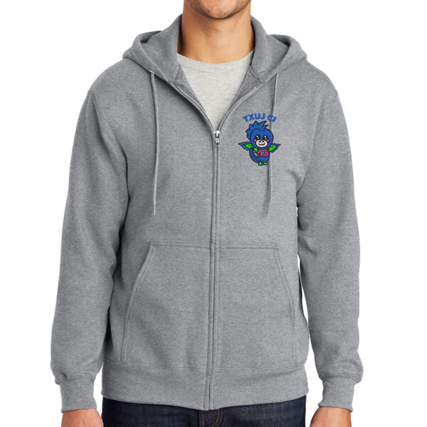 Port & Company® Essential Fleece Full-Zip Hooded Sweatshirt - Embroidered Logo Thumbnail