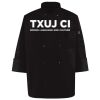 Ten Pearl Button Black Chef Coat Thumbnail